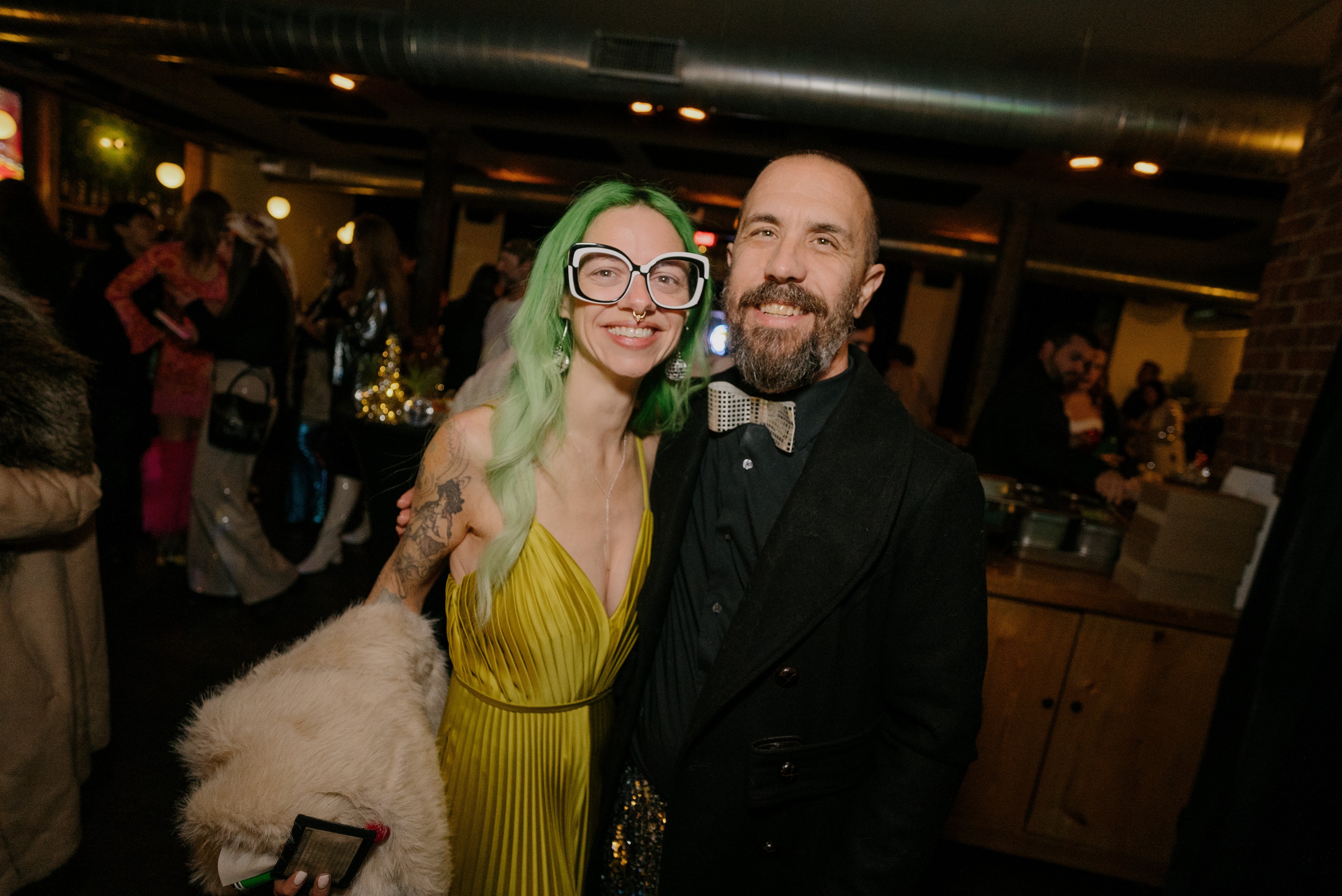 Couple posing at formal event party